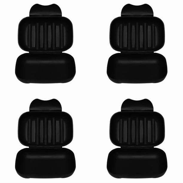 4X Caja de Jabón en Caja de Abs Caja Portátil A Prueba de Agua para Viaje -Negro