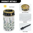 thumbnail image 7 of COEQINE Solar Lights Outdoor Waterproof Grave Solar Lights for Cemetery LED Flameless Candle Cemetery Solar Candle Lights Pillar Candles Outdoor Decor, Daisy Eucalyptus Leaf Lavender, 7 of 7