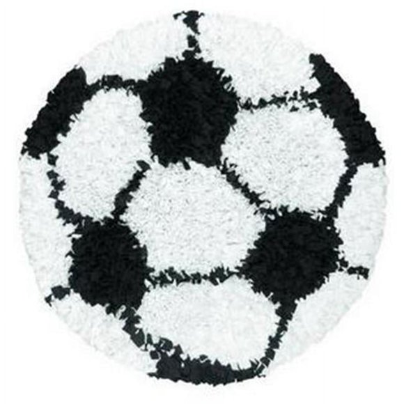 The Rug Market 02253R SHAGGY RAGGY SOCCER BALL AREA RUG