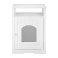 thumbnail image 2 of White Compact Cat Litter Box Enclosure Side Table, 2 of 8