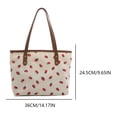 thumbnail image 2 of Bolso de mano de pana para mujer, bolso de mano sencillo y bonito, gran capacidad para viajes al aire libre, 2 of 8