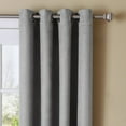 thumbnail image 4 of Quality Home Suede Blackout Curtains - Stainless Nickel Grommet Top - 52"W x 96"L - Grey (Set of 2 Panels), 4 of 4