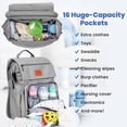 thumbnail image 4 of PILLANI Baby Diaper Bag Backpack - Large Bag for Boys & Girls, Waterproof Diaper Backpack - Travel Diaper Bags w/Changing Pad, Baby Registry Search & Shower Gifts - Essentials Must Haves Newborn Stuf, 4 of 8