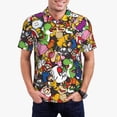 thumbnail image 2 of Lsque Mario Pattern Golf Shirts for Men Dry Fit Print Moisture Wicking Performance Short Sleeve Polo Shirt-, 2 of 7