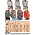 thumbnail image 2 of UKAP Womens Casual Loose Blouses Floral V Neck Tunic Shirts Long Sleeve Fall Autumn Tops Shirt, 2 of 2