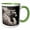Green/White, variant on 3drose, Wildlife Lion in Black and White Colors, 15oz Mug