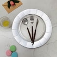 thumbnail image 4 of Balsa Circle 10 Silver 13" Round Disposable Paper Charger Plates Wedding, 4 of 8