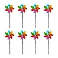 thumbnail image 1 of Molinillos de viento holográficos brillantes que ahuyentan a los pájaros, juego de 8, dispositivo disuasorio para exteriores, mantiene alejados a los pájaros de forma humana, 1 of 5