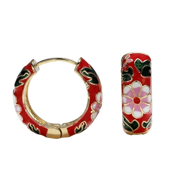 Fogun Colorful Drop Earrings Cartilage Huggie Hoop Earrings Geometric Shaped Ear Rings Stylish Accessories for Women