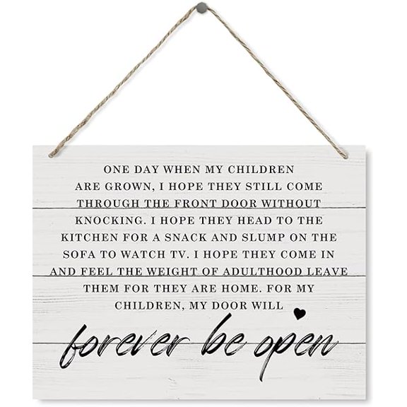 Farmhouse Wood Sign One Day When My Children Are Grown Sign Decorative Wood Plaque for Hanging Welcome Home Gift for Children Mom Gift Rustic Home Decor Living Room Decor Wall Decor Art