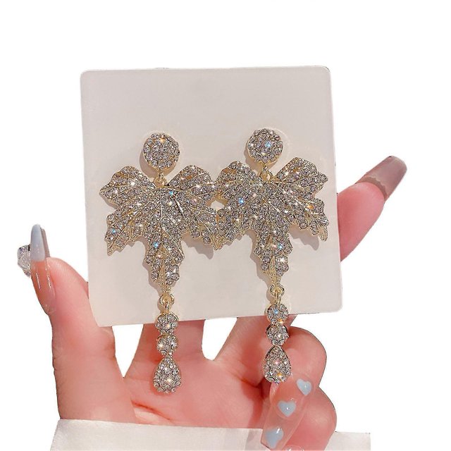 Farfi 1 par de pendientes con forma de lazo y brillantes diamantes de imitación para mujer, pendientes colgantes con borlas y perlas de imitación en forma de corazón, accesorio de joyería, 31