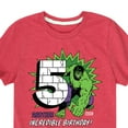thumbnail image 3 of Marvel Hulk - Incredible Birthday 5 - Toddler And Youth Short Sleeve Graphic T-Shirt, 3 of 5