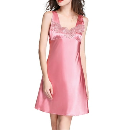 

Rumida Women Sleeveless Nightgown with Lace and Embroidery for Casual Loungewear 3XL D