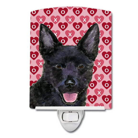 Australian Kelpie Valentine's Day Ceramic Night Light