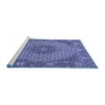 thumbnail image 2 of Ahgly Company Machine Washable Indoor Round Medallion Blue Traditional Area Rugs, 6' Round, 2 of 4