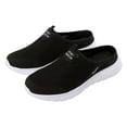 thumbnail image 2 of Pandaie Men's Open Back Sneaker Clogs Breathable Knit Mules Shoes Lightweight Slip on Sneakers Casual Walking Slides with Arch Support White Size 7.5, 2 of 8