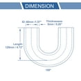 thumbnail image 3 of 1 Pcs 40mm/1.57" ID 120mm/4.72" Length 180° Blue Car Silicone Hose Coolant Hose Universal, 3 of 7