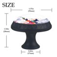 thumbnail image 4 of 4 Pcs Folk Flower Floral Knobs for Kitchen Cabinet Cupboard Dresser Bookcase Drawer Pulls Handles Round Home Decor, 4 of 8