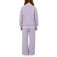 thumbnail image 6 of ITSAME Girls Outfit Set Button Down Knit Cardigan and Pants 2-Piece Fall Winter Comfy Casual Clothes Purple Size 3T, 6 of 6