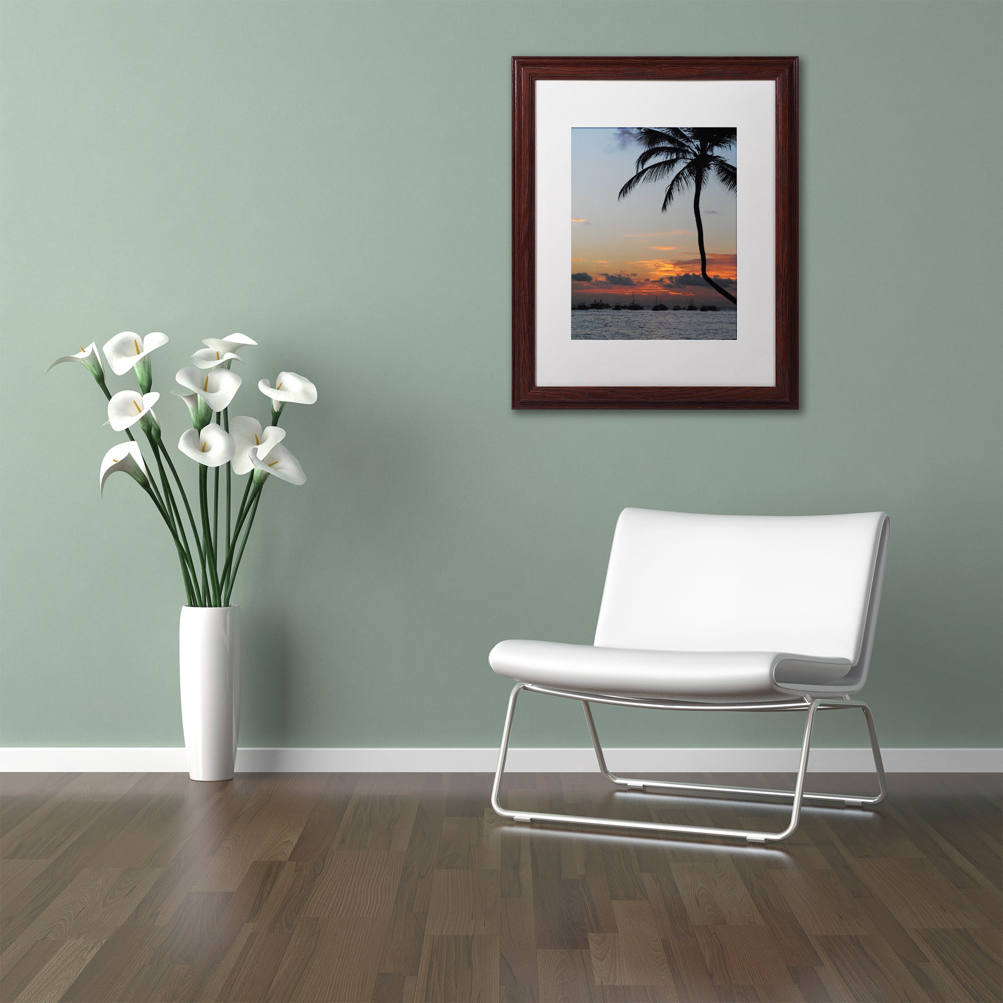 Trademark Fine Art "Sinfully Warm" Canvas Art by Monica Mize, White Matte, Wood Frame
