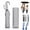 Gray, variant on Creative Ring Buckle Windproof Reinforced Umbrella, Automatic Open Close Umbrella One Button with Carabiner Handle, 10-Rib Reinforced Travel Umbrellas for Sun and Rain