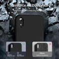 thumbnail image 4 of [3 in 1 for iPhone Xr Case, with 2 Pack Screen Protector, Liquid Silicone Slim Shockproof Protective Phone Case 6.1 inch [Microfiber Lining] (Black)…, 4 of 12