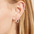 thumbnail image 3 of Alexcraft 3 Pairs Hoop Earrings for Women Small 14K Gold and Silver Plated Huggie Earring Set Cute Mini Thin Hoops Multiple Piercings Earrings Sets for Women Trendy (6-8-10) mm, 3 of 9