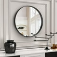 thumbnail image 1 of Black/ Gold Wall Framed Round/ Oval Mirrors for Bedroom, Bathrooms, Large Vanity Mirror, 1 of 8