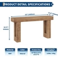 thumbnail image 1 of Kojooin 63 Inch Farmhouse Console Table for Entryway, Wooden Sofa Table for Hallway or Behind Couch, 1 of 7