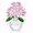 Pink, variant on ABCISI Blue Crystal Flower Ornament, 3.78 in Faceted Glass Flower Figurine with Round Cut Base, Sapphire Crystal Decor for Home Office Desk Shelf Gifts(Blue)