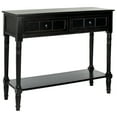 thumbnail image 3 of SAFAVIEH Samantha 2-Drawer Console Table Distressed Black, 3 of 5