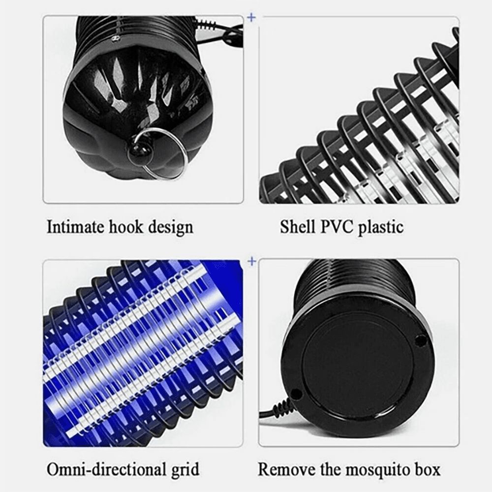 2 Pack LED Mosquito Killer - Electric Insect Zapper Lamp for Indoor Outdoor Use, Fly Trap with UV Light.