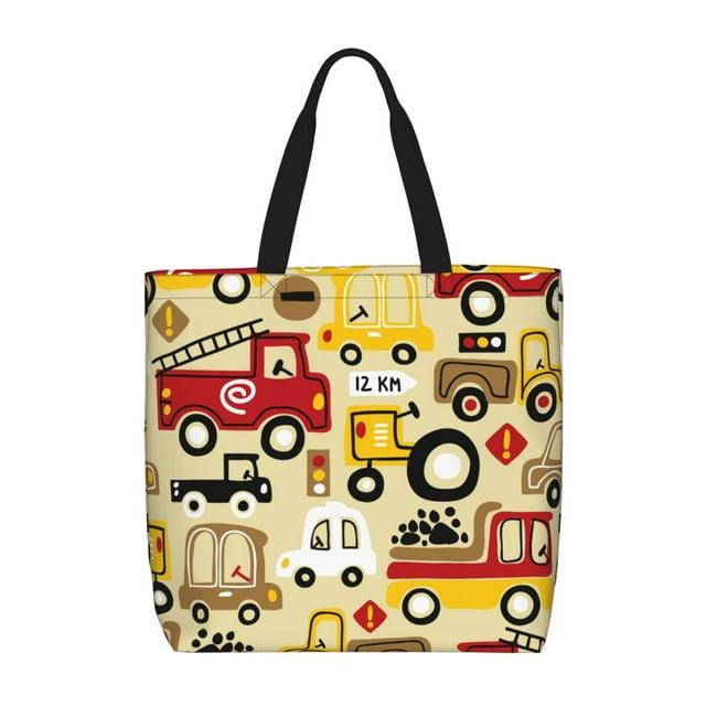 Balery Vehicles Bolsa de Mano para Mujeres con Cremallera, Bolsa de Gimnasio con Compartimentos, Bolsa para Laptop, Bolsa para Trabajo