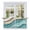 Teal Brown White, variant on Blue Brown Farmhouse Tier Curtains, Vintage Retro Wooden Light Filtering Kitchen Curtains, 2Pcs Rod Pocket Half Window Treatments Panels for Sink Cafe Cabinet Camper 27.5x24 Inches