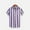 A0471-Purple, variant on QUINDOS Button up Hawaiian Tropical Shirts for Men Summer Short Sleeve Casual Shirts Vacation Beach Striped Loose Fit Shirts