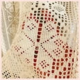 thumbnail image 4 of Short Curtain for Window Sheer Beige Cotton Hollow Crochet Lace Bohemian Valance Panel Drapes Half Curtain for Kitchen Café Bedroom Cabinet Curtain Door Curtain, 4 of 5