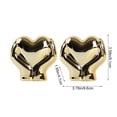 thumbnail image 3 of Regalos para el día de San Valentín, cerámica dorada, 14 de febrero, figura de gesto de corazón de amor festivo, decoración concisa para escritorio, sala de estar, TV, mueble, juego de adornos de gest, 3 of 6