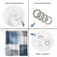 thumbnail image 5 of Navy Blue Grey Ombre Waterproof Fabric Shower Curtain,Modern Oil Painting Abstract Waterproof Fabric Shower Curtain for Bathroom Curtains Bathtubs Hotel Shower Curtains with 12 Hooks Extra Long 72x96, 5 of 8