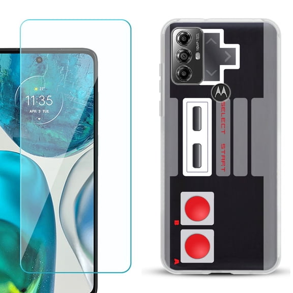 OneToughShield ® for Motorola Moto G Play 2023 Shockproof Fashion Phone Case, with Tempered Glass Screen Protector - Game Controller