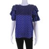 Pre-owned|kate spade new york Womens Geo Dot Satin Top Size 0 13109094