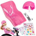 thumbnail image 1 of Paquete de asiento de bicicleta y casco Ride Along Dolly Pink para 18 a 22 años, 1 of 6