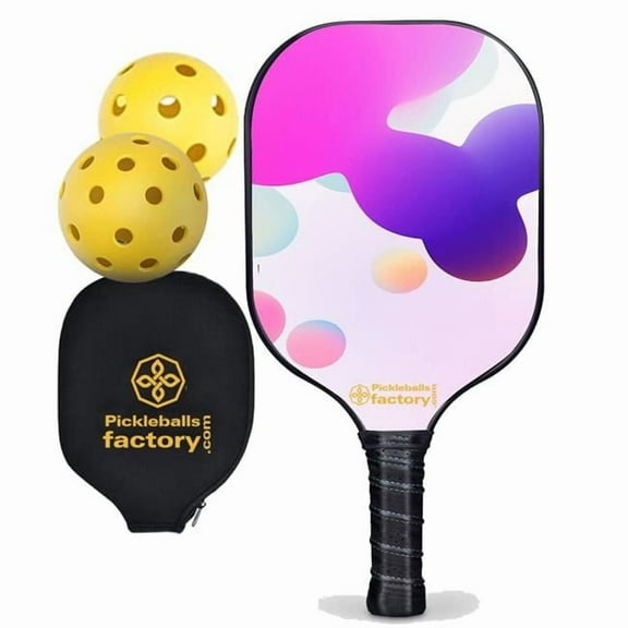 Pickleball Factory PB00011-10-G Near Me Pickleball Paddles - Irregular Shape Pickleball Rackets for Sale - Glow in The Dark Pickleball, Glassfiber Graphite