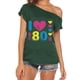 thumbnail image 1 of Blusa de manga corta con estampado de hombro descubierto informal para mujer a la moda, Tops de verano Fridja  ghk377, 1 of 5