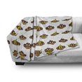 thumbnail image 3 of Cartoon Soft Flannel Fleece Throw Blanket, Funny Monkeys with Bananas Various Expressions Animal Comedy Design, Cozy Plush for Indoor and Outdoor Use, 50" x 60", Brown Pale Brown Yellow, by Ambesonne, 3 of 6