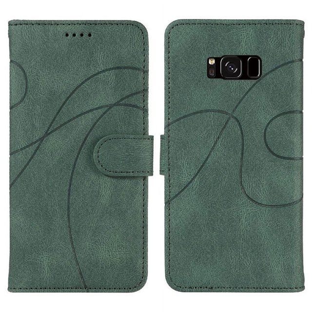Flip Case For FOXDOCK Samsung Galaxy S8 Card Slots and Kickstand Function Skin Feel Leather