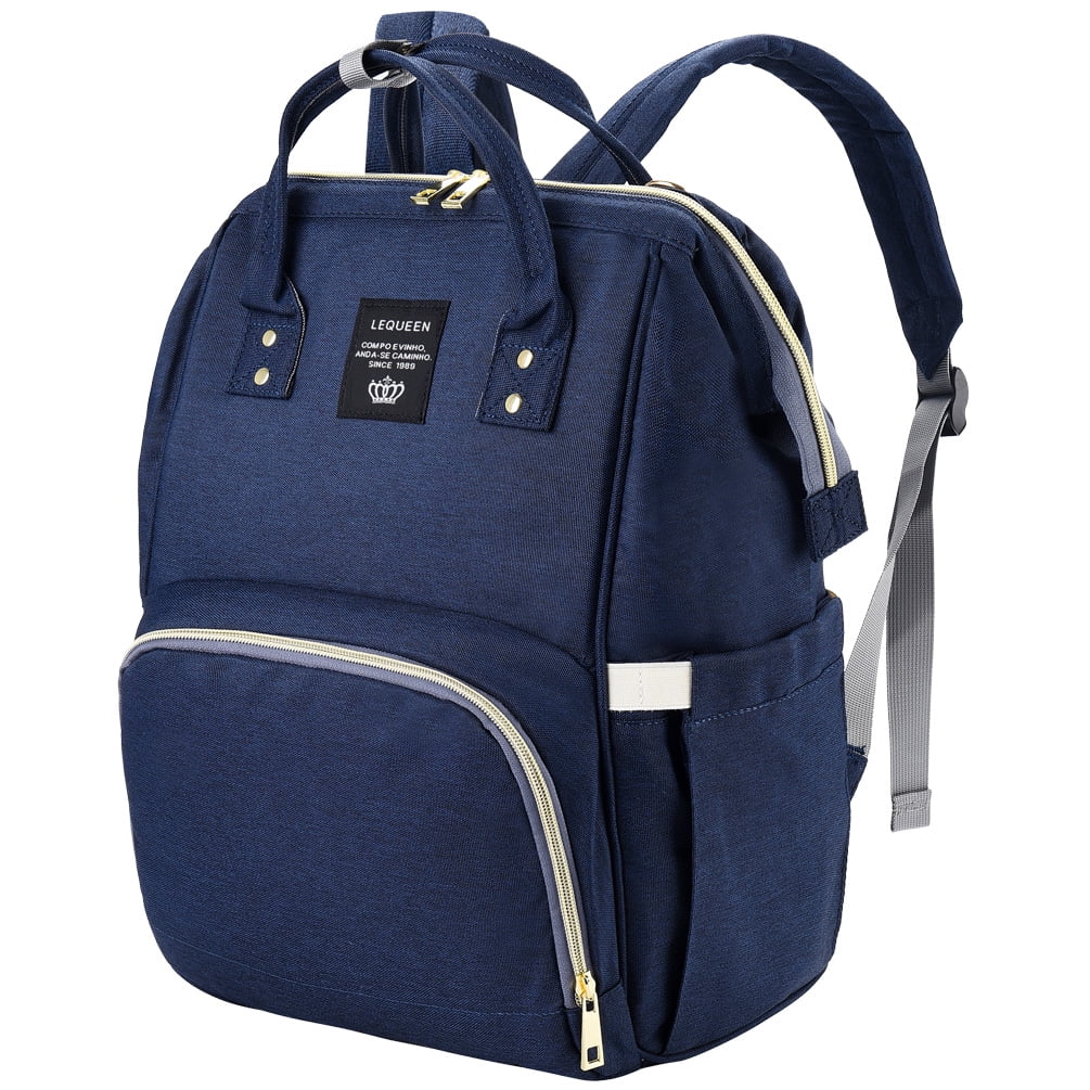 blue diaper backpack