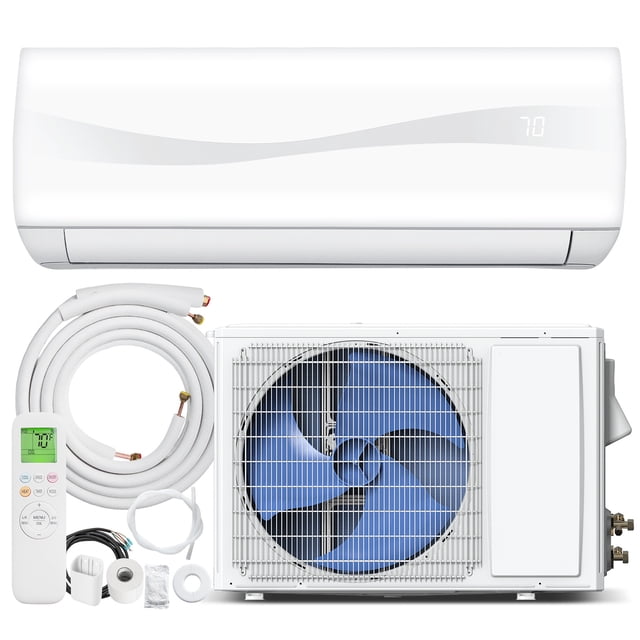 Gymax 12000 BTU Mini Split Air Conditioner & Heater w/Heat Pump Full Installation Kit