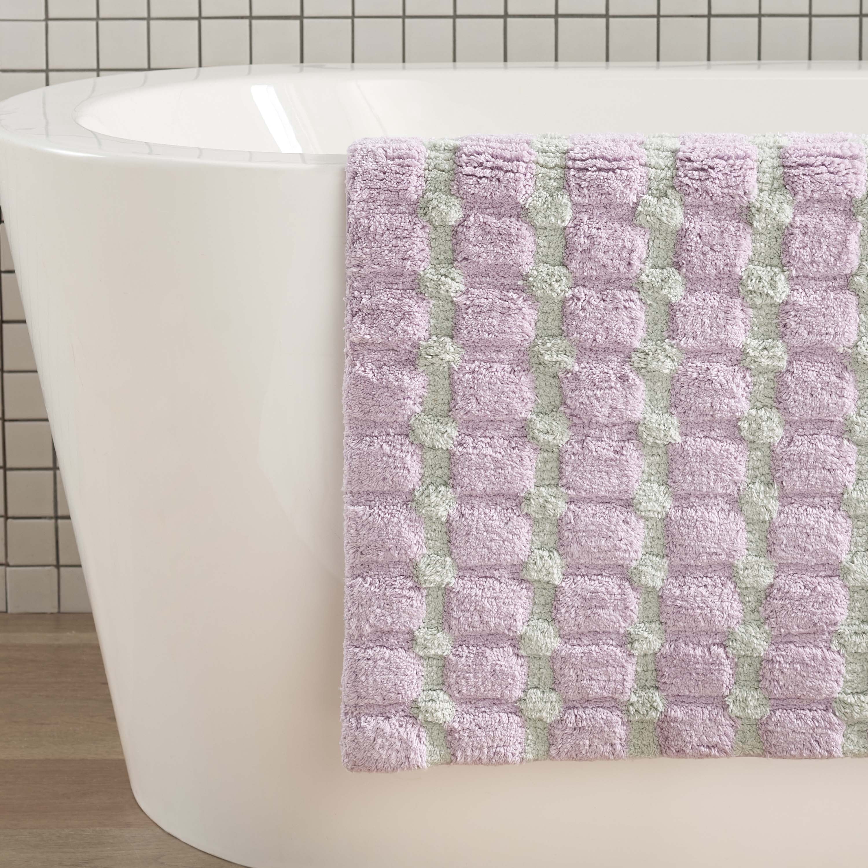 Martex Expression Sculpted Bath Rug, Lilac/Grey