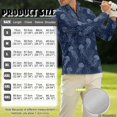 thumbnail image 6 of FOR U DESIGNS Blue Jellyfish Coral Print Matching Couple Golf Shirts Long Sleeve Quarter Zip Up Polo Shirts Moisture Wicking Outfits for Men Women, 6 of 7