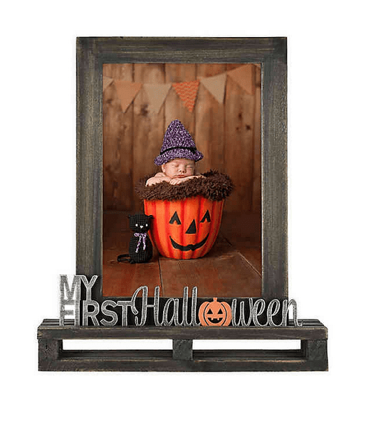 My First Halloween Baby Picture Frame 5" x 7" ~ Wooden Photo Wood 